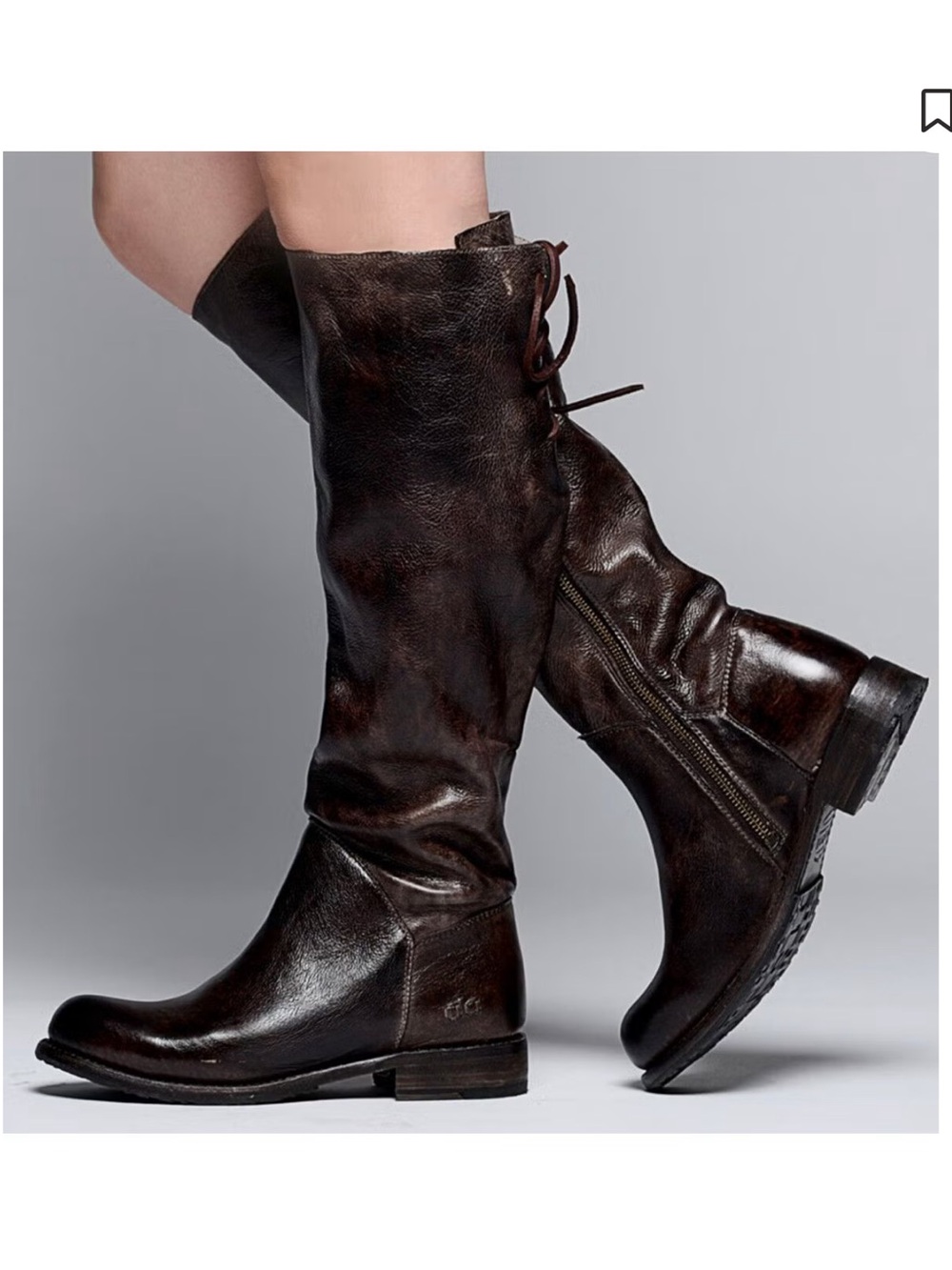 BED STU Manchester Distressed Leather Riding Boots BEDSTU Size 8